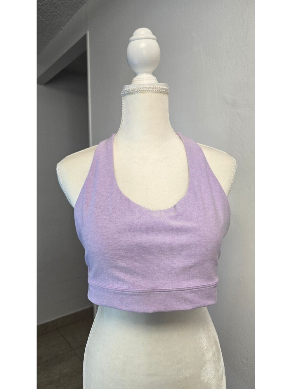 CALIA Women’s Luxtrulux Racerback Sports Bra – Lilac Heather – Size XL